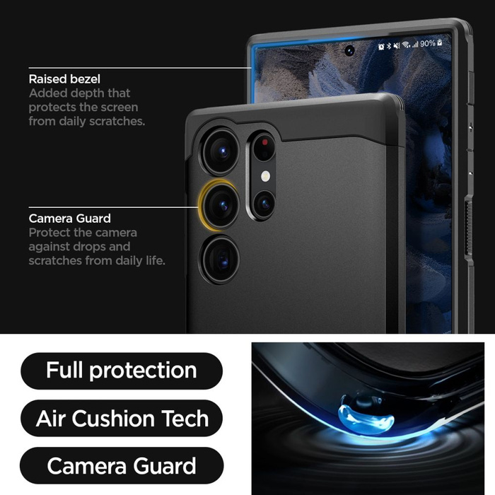 Cover Spigen Tough Armor Galaxy S23 Ultra Black Case