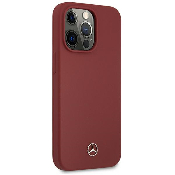 Telefontok MERCEDES Apple iPhone 13 13 Pro Silicone Line Red Hardcase