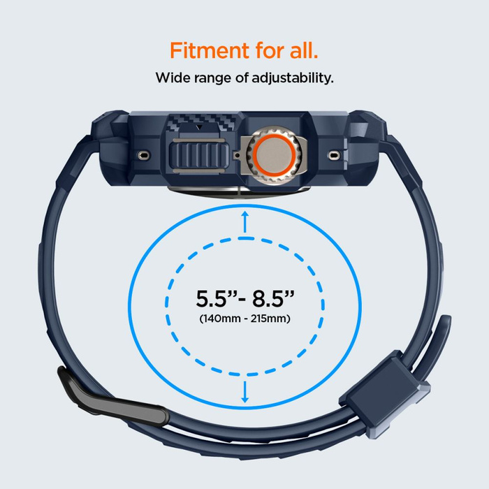 Armband Spigen Rugged Armor "pro" Apple Watch Ultra 1 / 2 (49 Mm) Marineblau