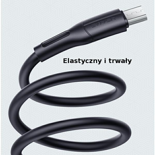 USAMS U68 microUSB 2A Schnellladekabel 1m schwarz/schwarz SJ502USB01 (US-SJ502)