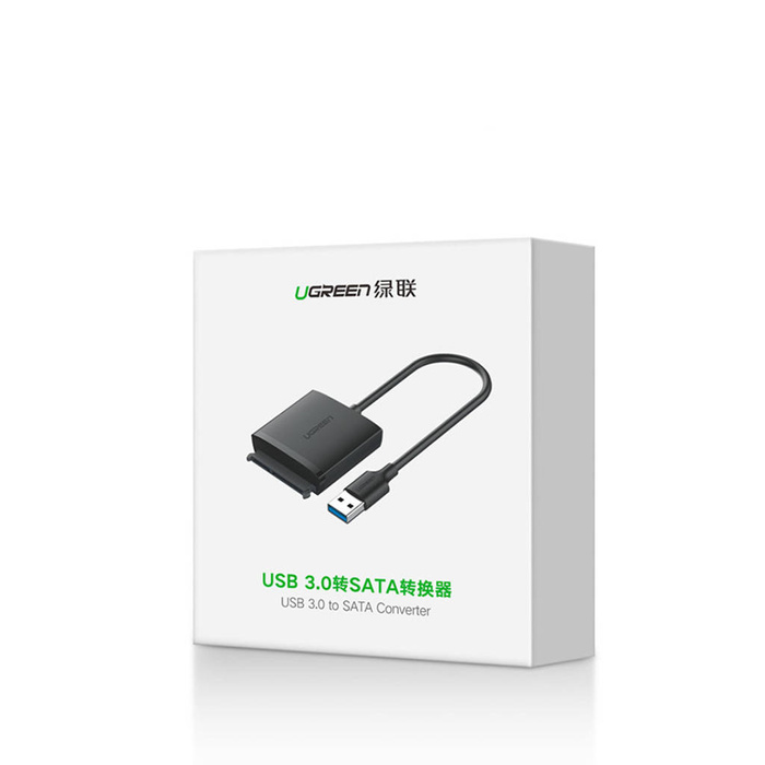 Ugreen adapter converter HDD SSD 2,5'' / 3,5'' SATA III 3.0 - USB 3.2 Gen 1 (SuperSpeed USB 5 Gbps) black (60561 CM257)