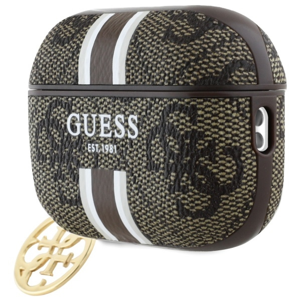 Guess GUAP2P4RPSW AirPods Pro 2           (2022/2023) cover brązowy/brown 4G Printed Stripes Charm