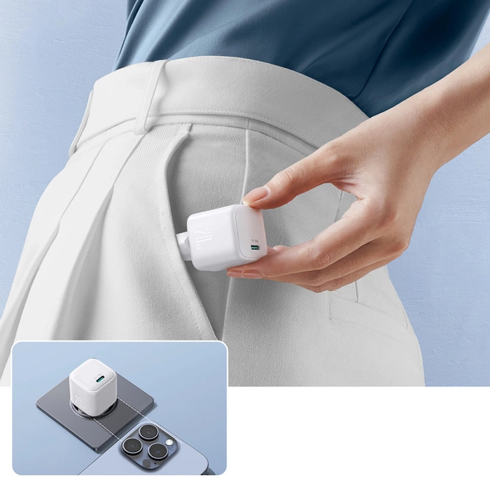 Joyroom JR-TCG08 GaN 20W Power Delivery Wall Charger - White