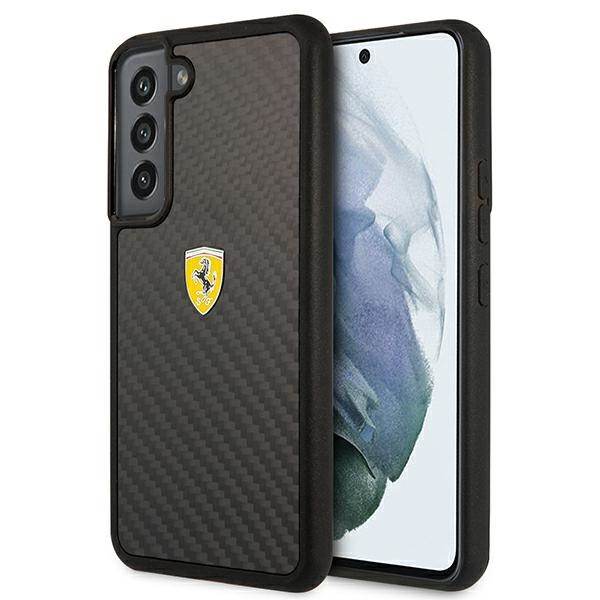 Coque FERRARI Samsung Galaxy S22 Plus On Track Real Carbon Black Hard Hardcase