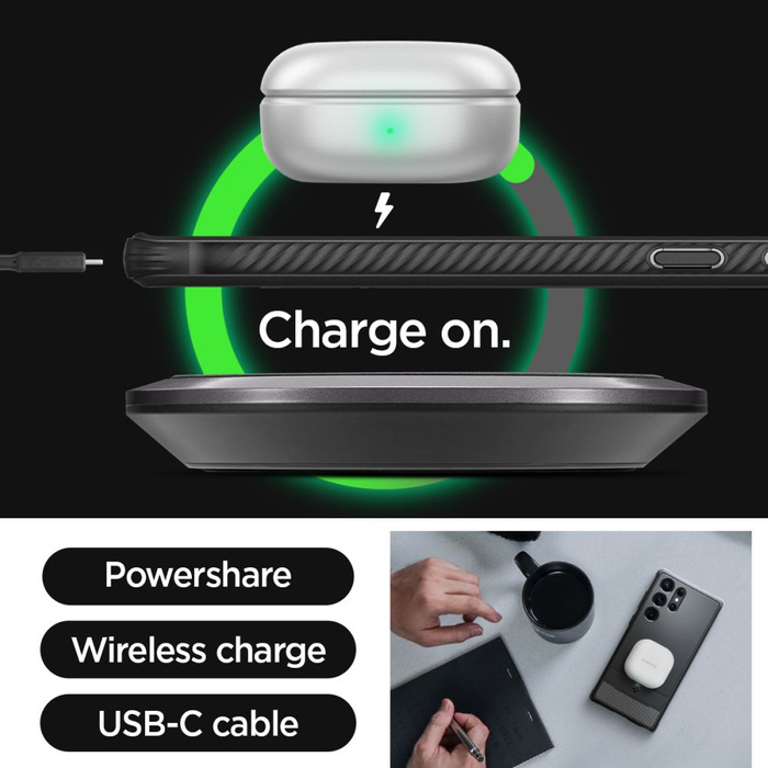 Hülle Spigen Rugged Armor GALAXY S23 ULTRA MATTE SCHWARZ