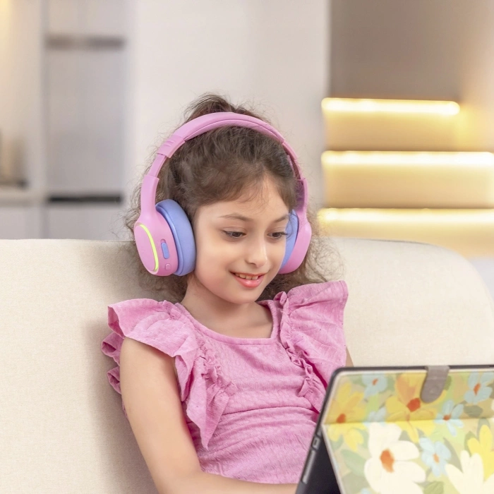 Tronsmart KH03 kabellose Kopfhörer mit ANC, für Kinder, sicher – Pink