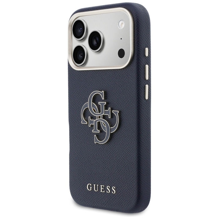 Etui Guess FW Resin Logo do iPhone 17    Pro niebieski