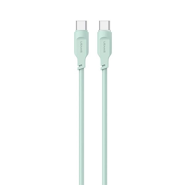 USAMS Kabel USB-C na USB-C PD Rychlé nabíjení 1,2 m 100W Lithe Series zelená/zelená SJ567USB04 (US-SJ567)