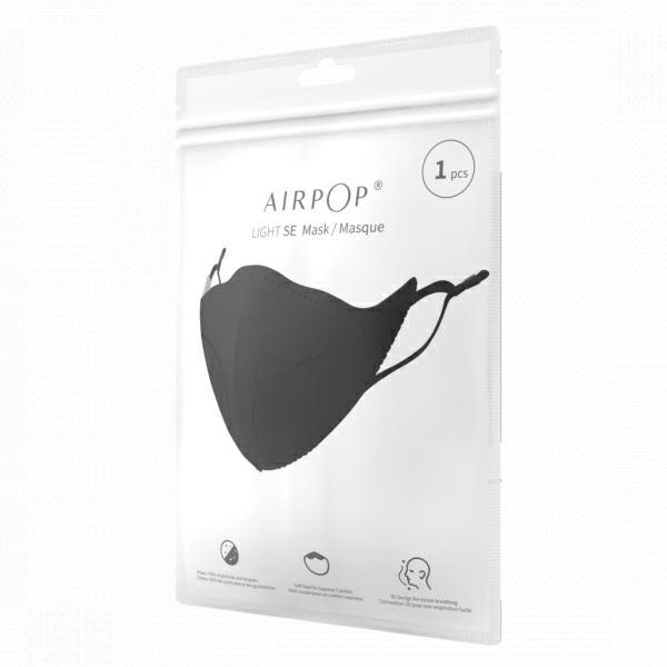 Maschera protettiva AirPOP LIGHT SE nero/nero