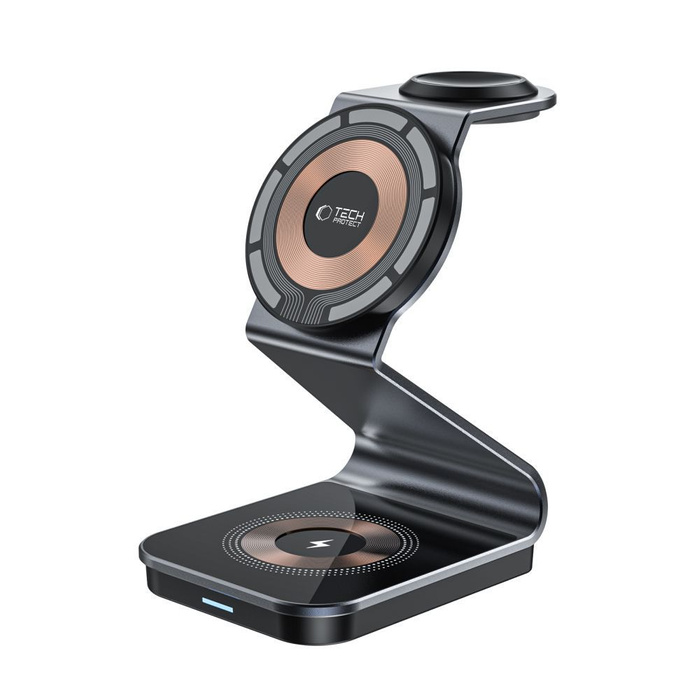 Tech-protect Qi15w-a29 3in1 Magnetic MagSafe Wireless Charger Black