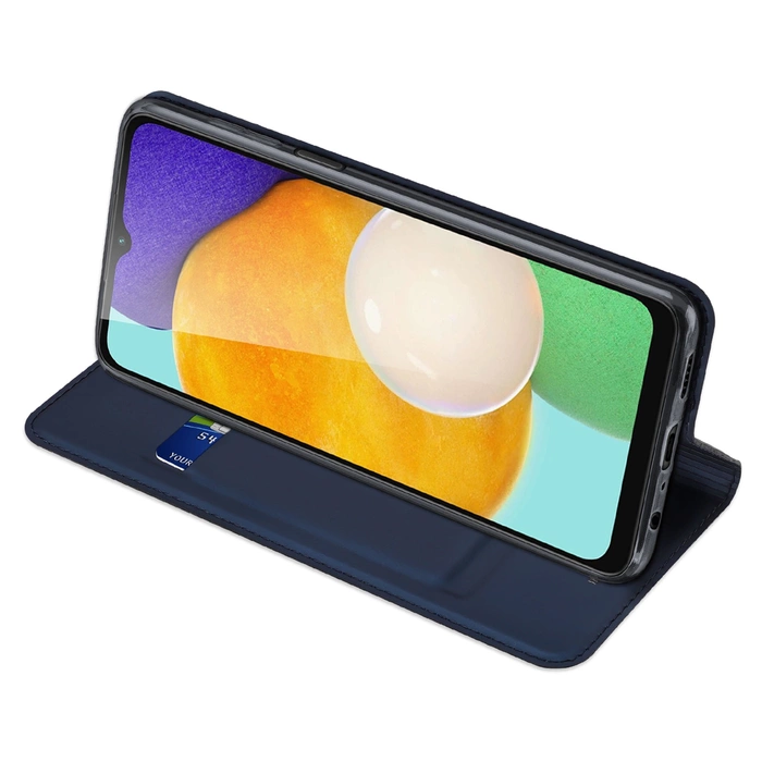 [RETURNED ITEM] Custodia Dux Ducis Skin Pro per Samsung Galaxy A14 4G / 5G Cover con supporto per carte a portafoglio Blu