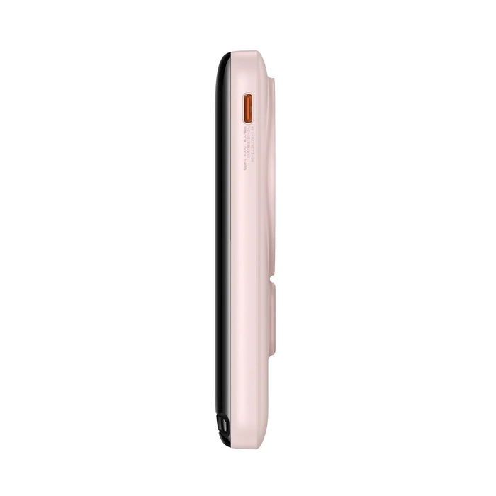 [APRÈS RETOUR] Banque d'alimentation Baseus Magnetic Bracket avec chargement sans fil MagSafe 10000mAh 20W Overseas Edition rose (PPCX000204) + Câble USB Type C Baseus Xiaobai Series 60W 0.5m