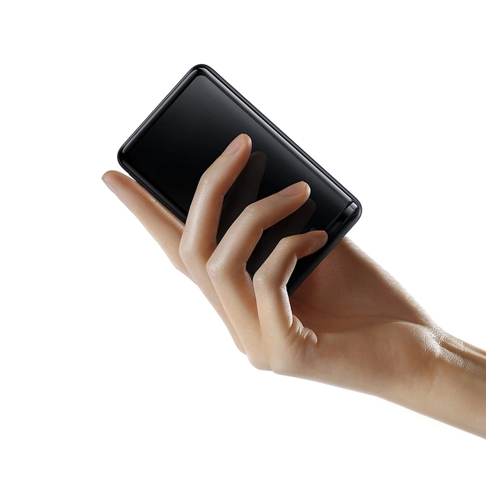 Baseus Magnetic Bracket 10000mAh 20W Powerbank mit MagSafe - dunkelblau + USB-C-Kabel 60W 0,5m