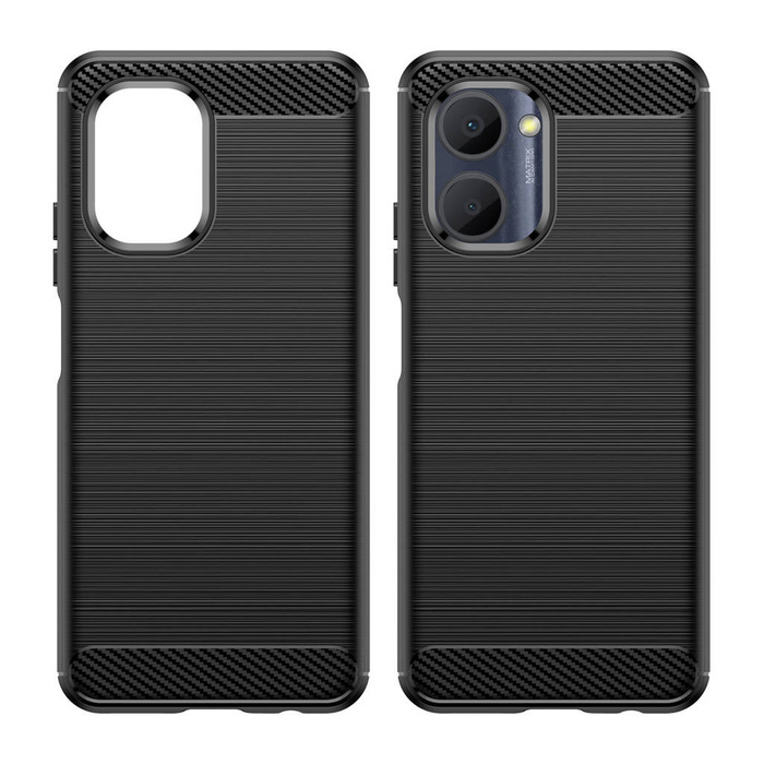 Coque Carbon Case pour Realme C33 coque carbone silicone souple noir