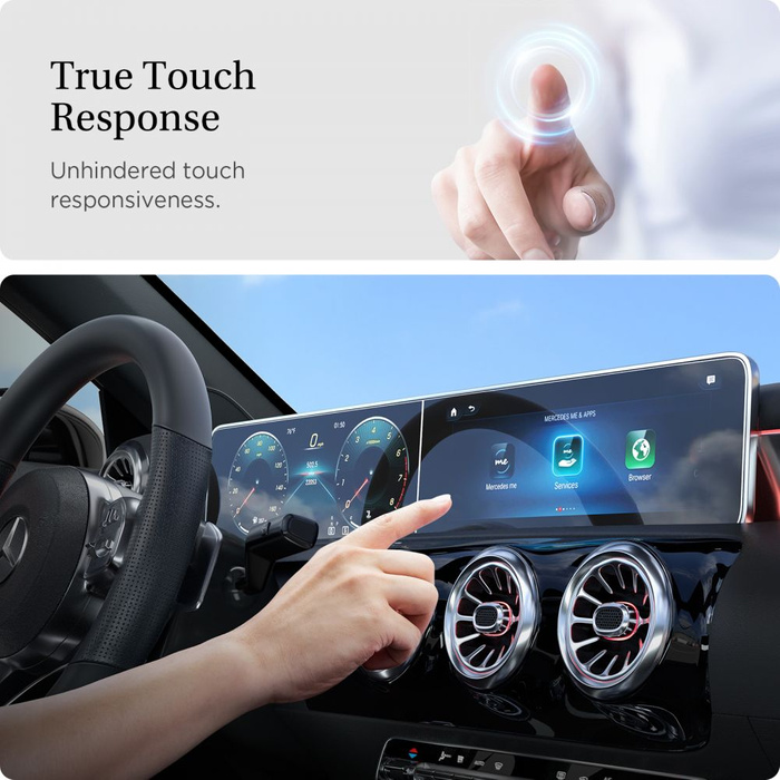 TEPELNÉ Tempered Glass SPIGEN GLAS.TR "EZ FIT" SET MERCEDES A-CLASS 2020/2021