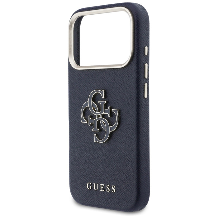 Etui Guess FW Resin Logo do iPhone 17    Pro niebieski
