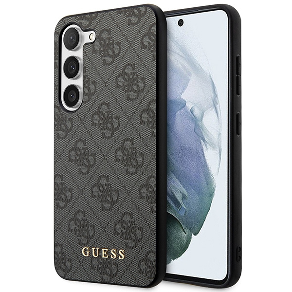 Cover Guess GUHCS23MG4GFGR S23 Plus S916 grigio/grigiocase 4G Metal Gold Logo