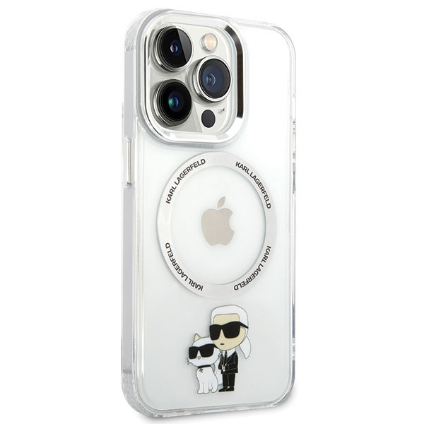 Case Karl Lagerfeld KLHMP13LHNKCIT iPhone 13 Pro 6.1" hardcase transparent Iconic Karl&amp;Choupette MagSafe Case