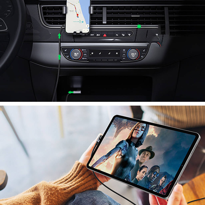 Ugreen Cavo angolato 90° USB C - USB 2.0 480Mbps 3A 3m nero (US176)