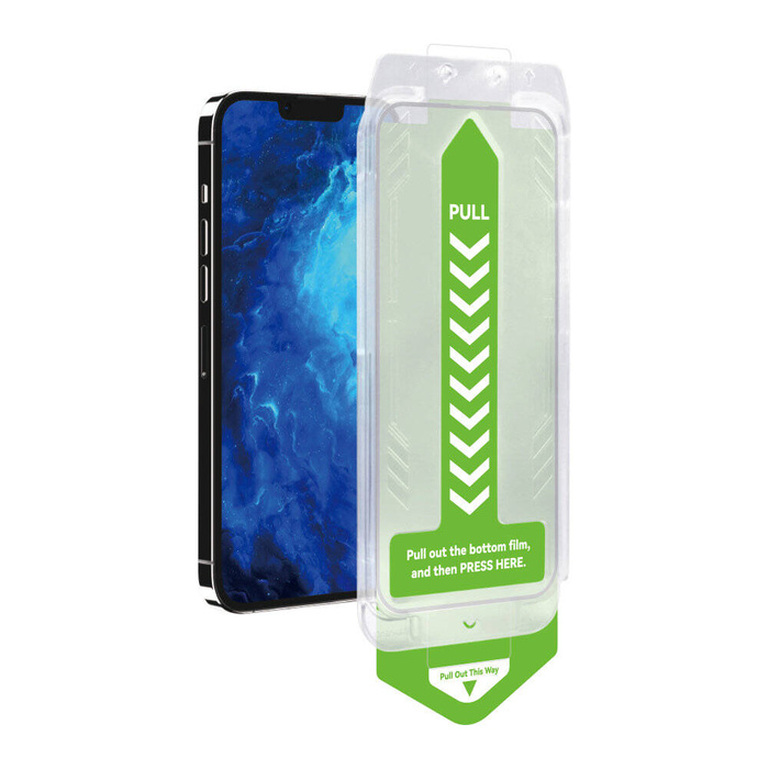 9H tvrzené sklo s montážním rámečkem pro iPhone 15 Pro Wozinsky Premium Glass - černé