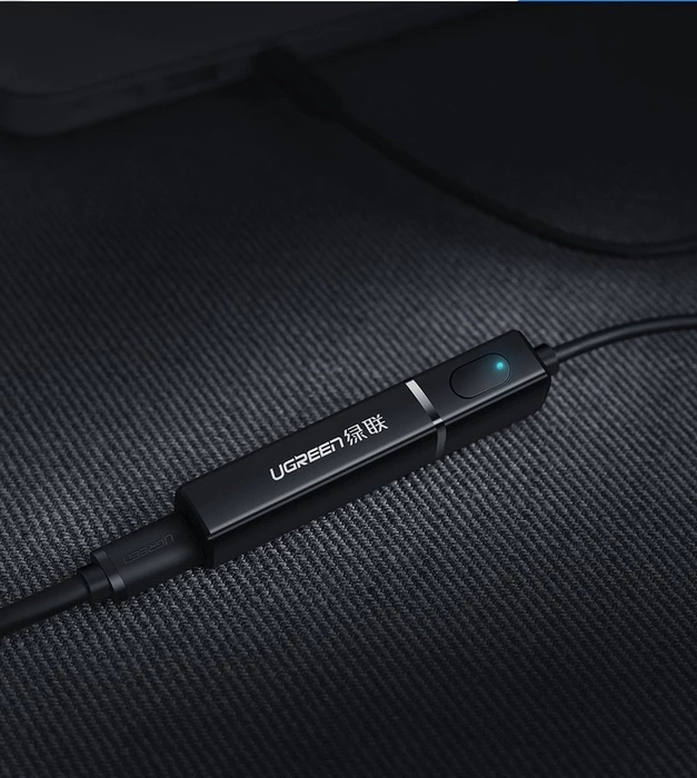 Ugreen Bluetooth 5.0 transmitter wireless audio adapter 3.5 mm mini jack black (40761 CM107)