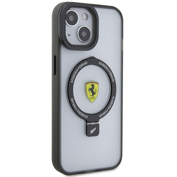 Funda Ferrari FEHMP15SUSCAH iPhone 15 6.1" transparente durocase Soporte para anillos Colección 2023 MagSafe Case