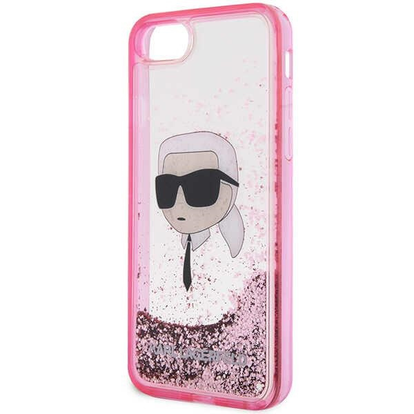 Case Karl Lagerfeld KLHCI8LNKHCP iPhone 7/8/ SE 2020/2022 pink/pink hardcase Glitter Karl Head Case