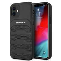 AMG AMHCP12SGSEBK iPhone 12 mini 5.4" schwarz/schwarz hartcase Leder Debossed Lines