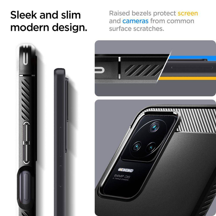 Spigen Rugged Armor XIAOMI POCO F4 MATTE NEGRO