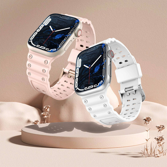 Strap Triple Protection Strap für Apple Watch SE, 8, 7, 6, 5, 4, 3, 2, 1 (41, 40, 38 mm) Bandarmband schwarz