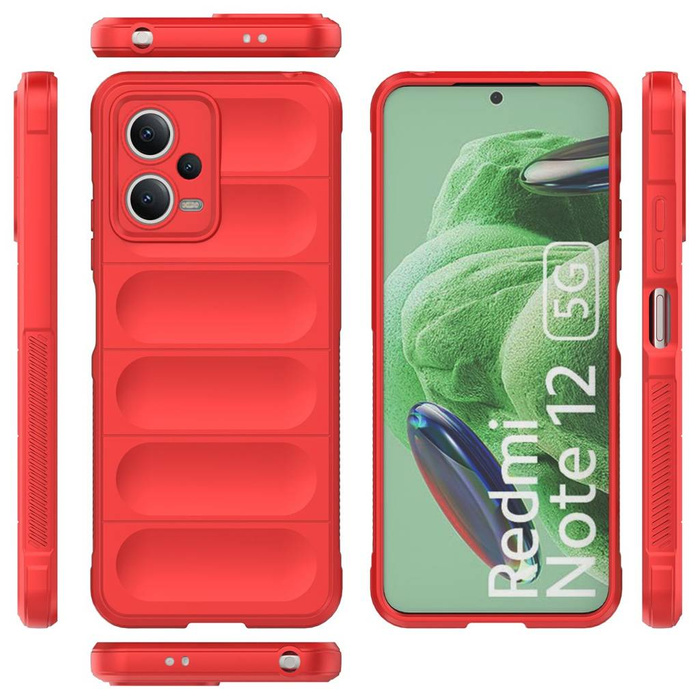 Pouzdro Magic Shield pro Xiaomi Redmi Note 12 5G / Poco X5 5G Flexible Armor Cover Red
