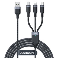 Cavo 3 in 1 Joyroom Multi-Use Series S-1T3018A18 Lightning USB-C micro USB 30 cm - nero