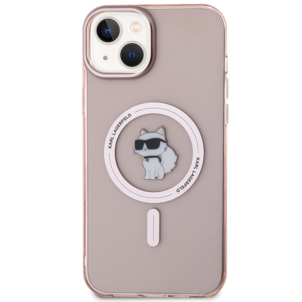 Etui Karl Lagerfeld KLHMP15MHFCCNOP iPhone 15 Plus 6.7" różowy/pink hardcase IML Choupette MagSafe Case