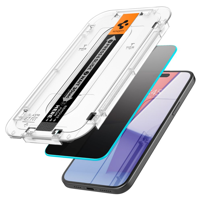 Verre trempé Spigen Glas.tr "ez Fit" 2-pack iPhone 15 Plus Privacy