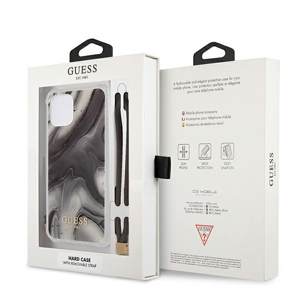 Hülle GUESS Apple iPhone 12 Mini Marmor Sammlung grau Hardcase