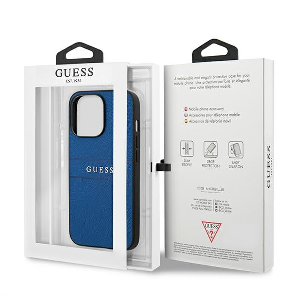 Cover Guess GUHCP13LPSASBBL iPhone 13 Pro / 13 6.1" blu/blu Saffiano Strap CASE