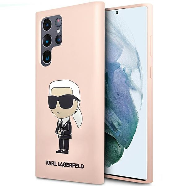 Obal Karl Lagerfeld Silicone NFT Ikonik - Obal Samsung Galaxy S23 Ultra (růžový) Case