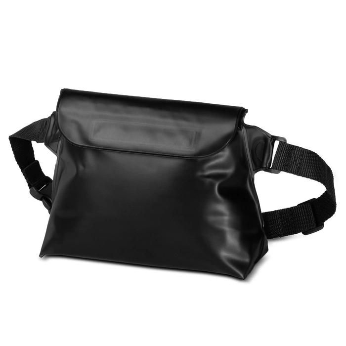 Bolsa impermeable de PVC / riñonera - negro