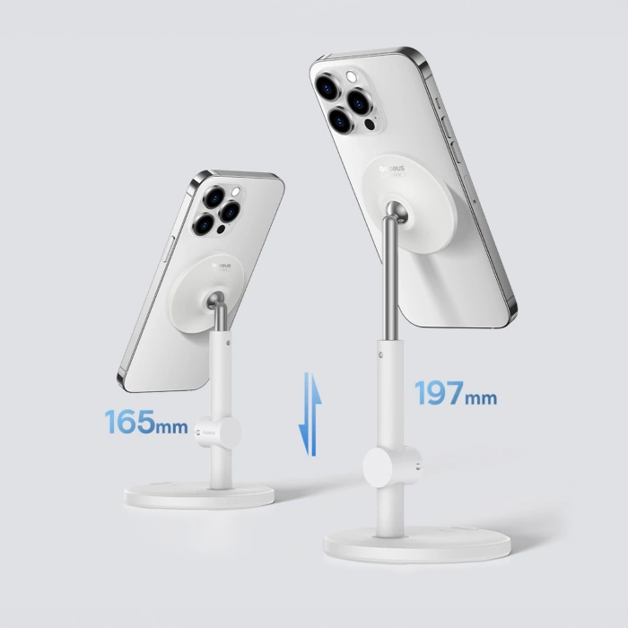Magnetic Desktop Phone Stand Baseus MagPro (white)