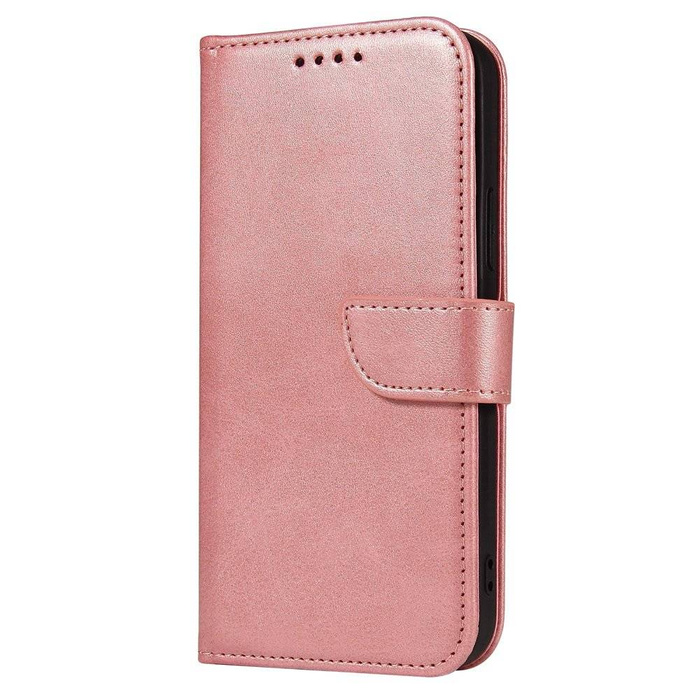 Magnet Case elegante cover per custodia con patta e funzione di supporto per iPhone 12 Pro Max rosa