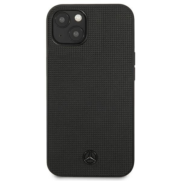 Mercedes MEHCP13MMBLBK iPhone 13 6.1" schwarz/schwarz hartcase Leder Meshed Metal Logo