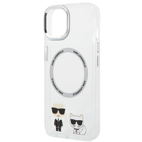 Karl Lagerfeld KLHMP14MHKCT iPhone 14 Plus 6.7" hardcase transparent/transparent Karl & Choupette Aluminum MagSafe