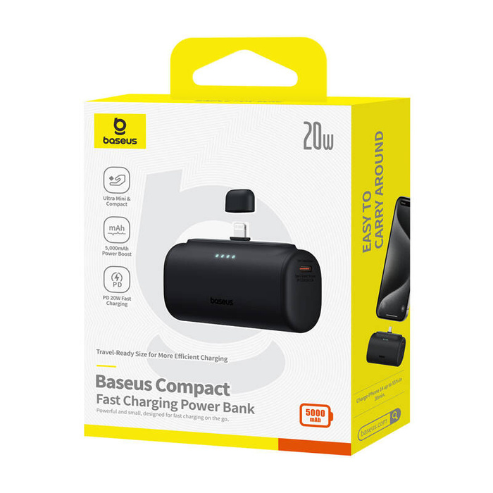 Powerbank OS-Baseus Compact IP 5000mAh 20W (czarny)