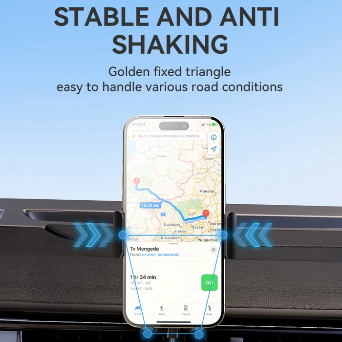 Wozinsky WUMID car holder with 15W inductive charger for dashboard - black