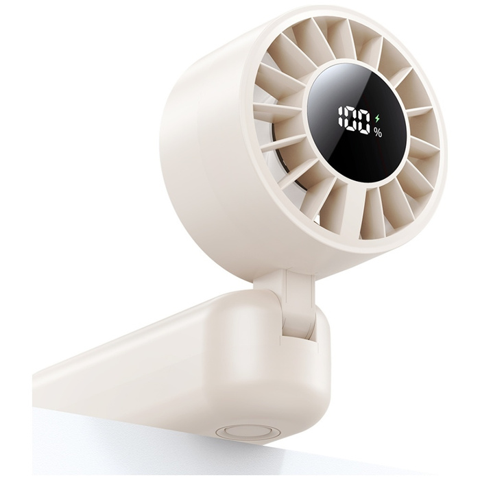 Wiatrak ręczny USAMS Mini ZB352 1200mAh  składany beżowy