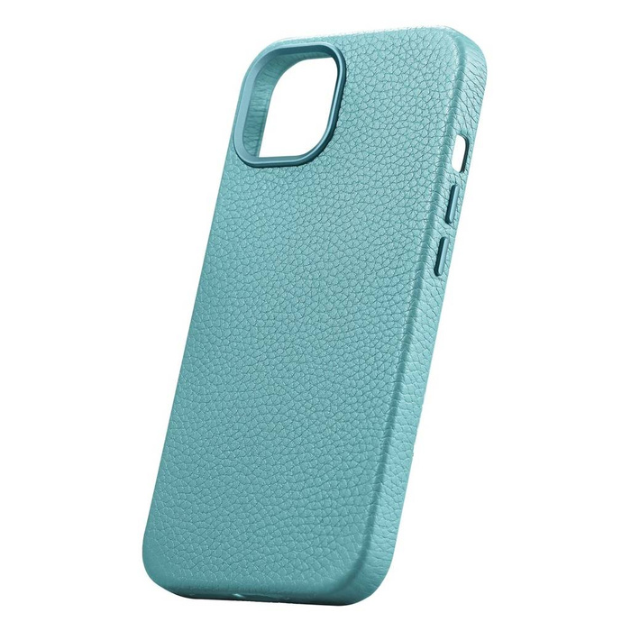 Funda de cuero iCarer Litchi Premium Funda de cuero magnética para iPhone 14 con MagSafe Green (WMI14220709-GN)