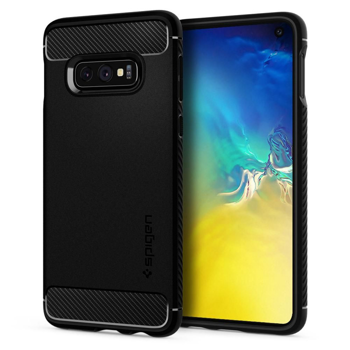 SPIGEN Samsung Galaxy S10e Rugged Armor Schwarzes Hülle