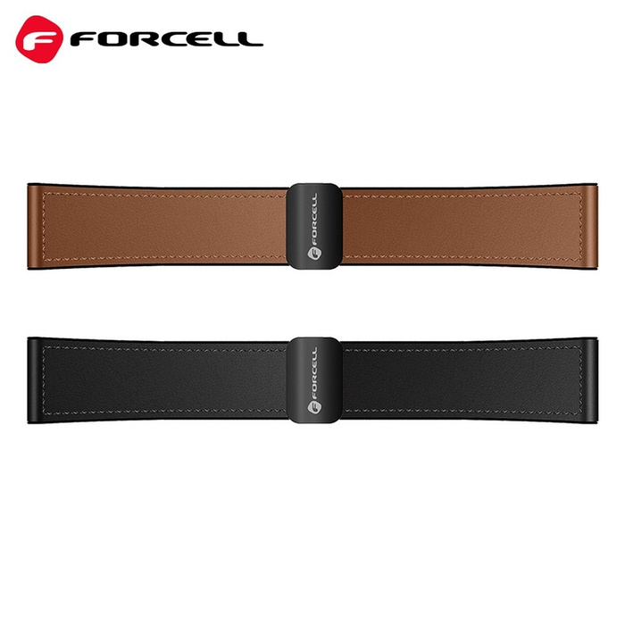 Pasek do Samsung Galaxy Watch Forcell F-Design FS20 magnetyczny skóra ekologiczna 22 mm czarny