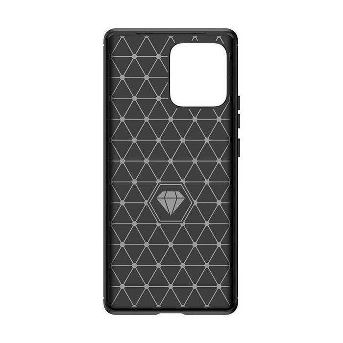 Custodia in silicone Carbon Case per Motorola Edge 40 Pro - nera