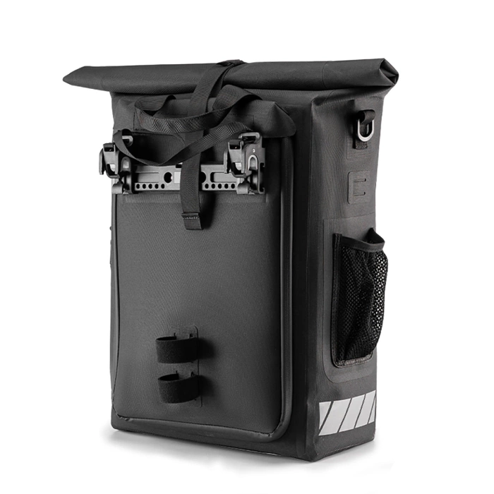 Rockbros Bike Bag with Backpack Function, Waterproof, with Helmet Attachment 18l - Black